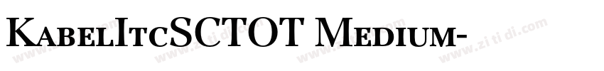 KabelItcSCTOT Medium字体转换